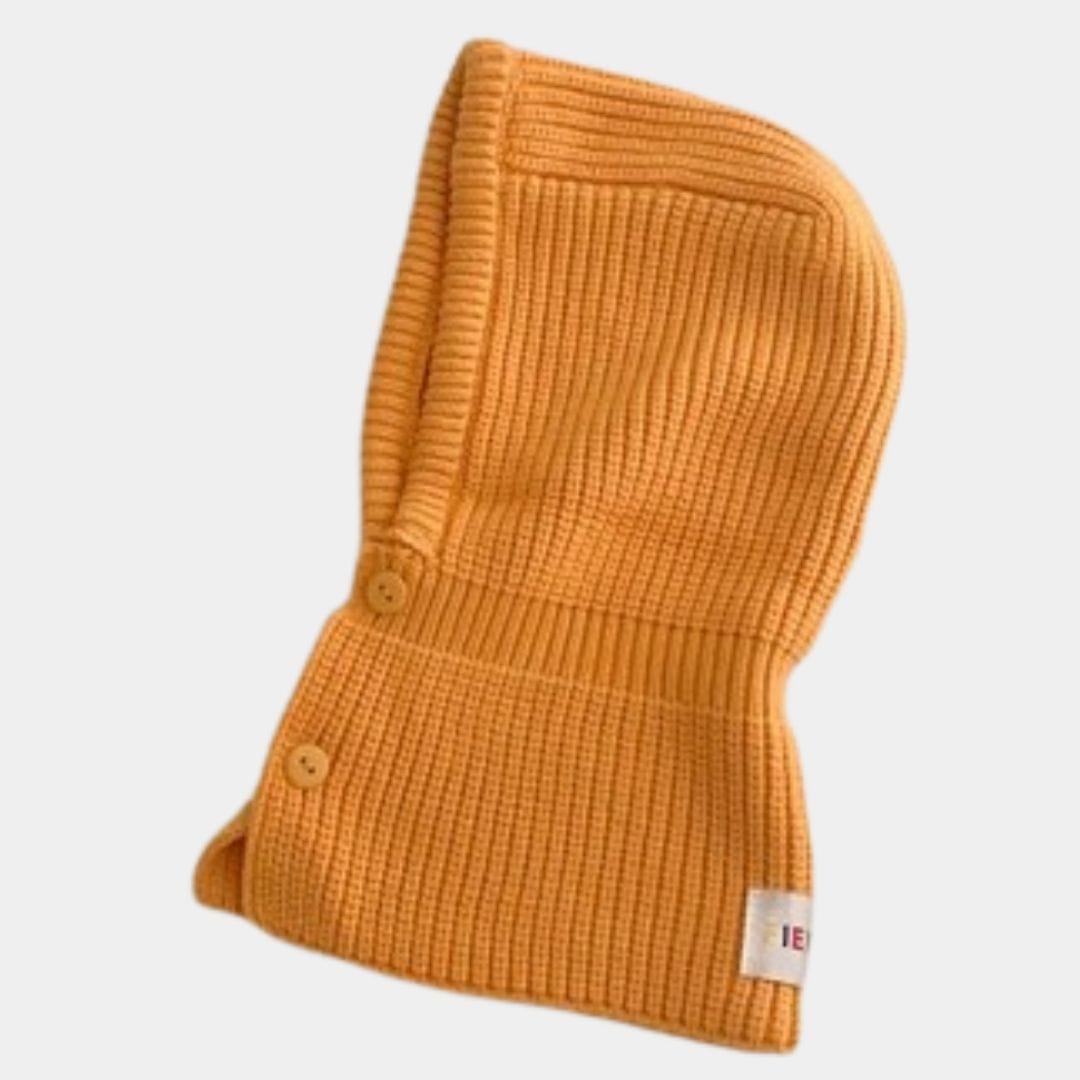 Cagoule Bébé Tricot Orange