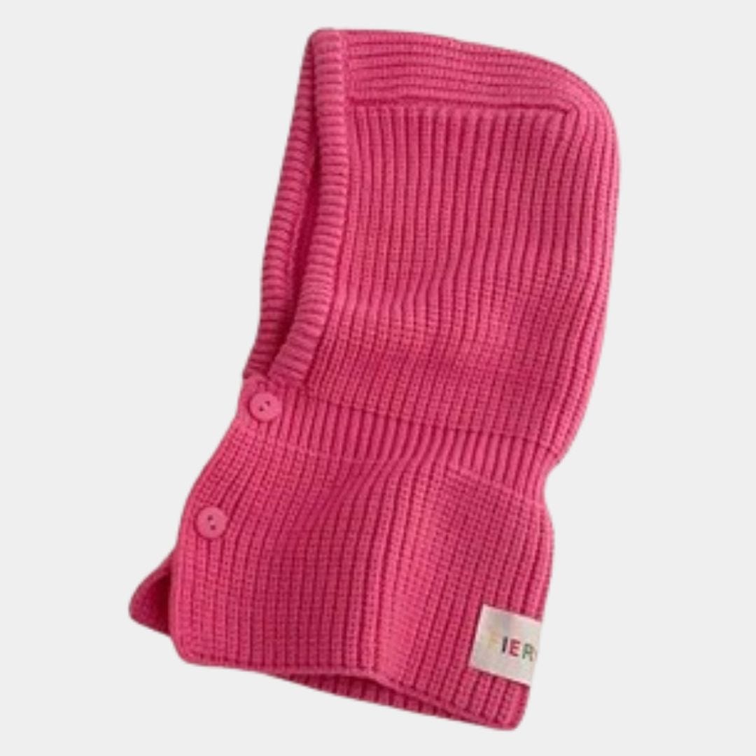 Cagoule Bébé Tricot Rose