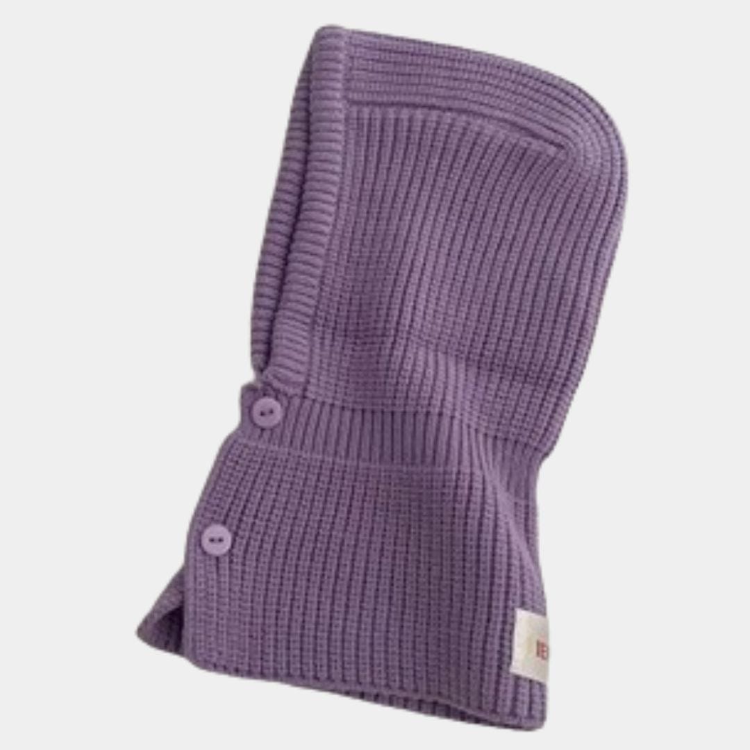 Cagoule Bébé Tricot Violette