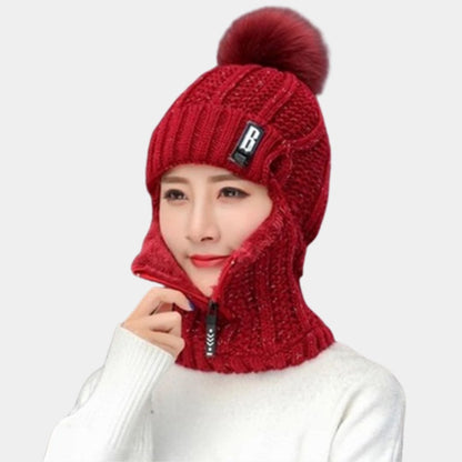 Cagoule Bonnet Femme Bordeaux