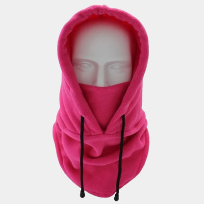 Cagoule Capuche Tricot Rose Fluo