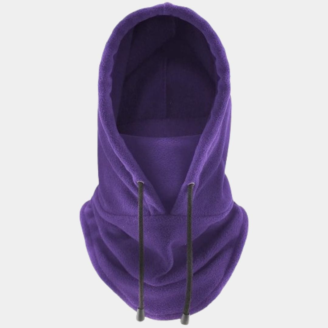 Cagoule Capuche Tricot Violette