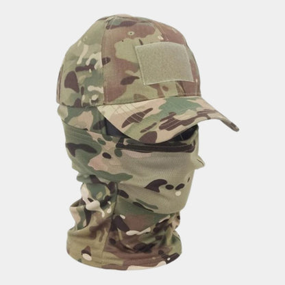 Cagoule Casquette Militaire Verte et Marron