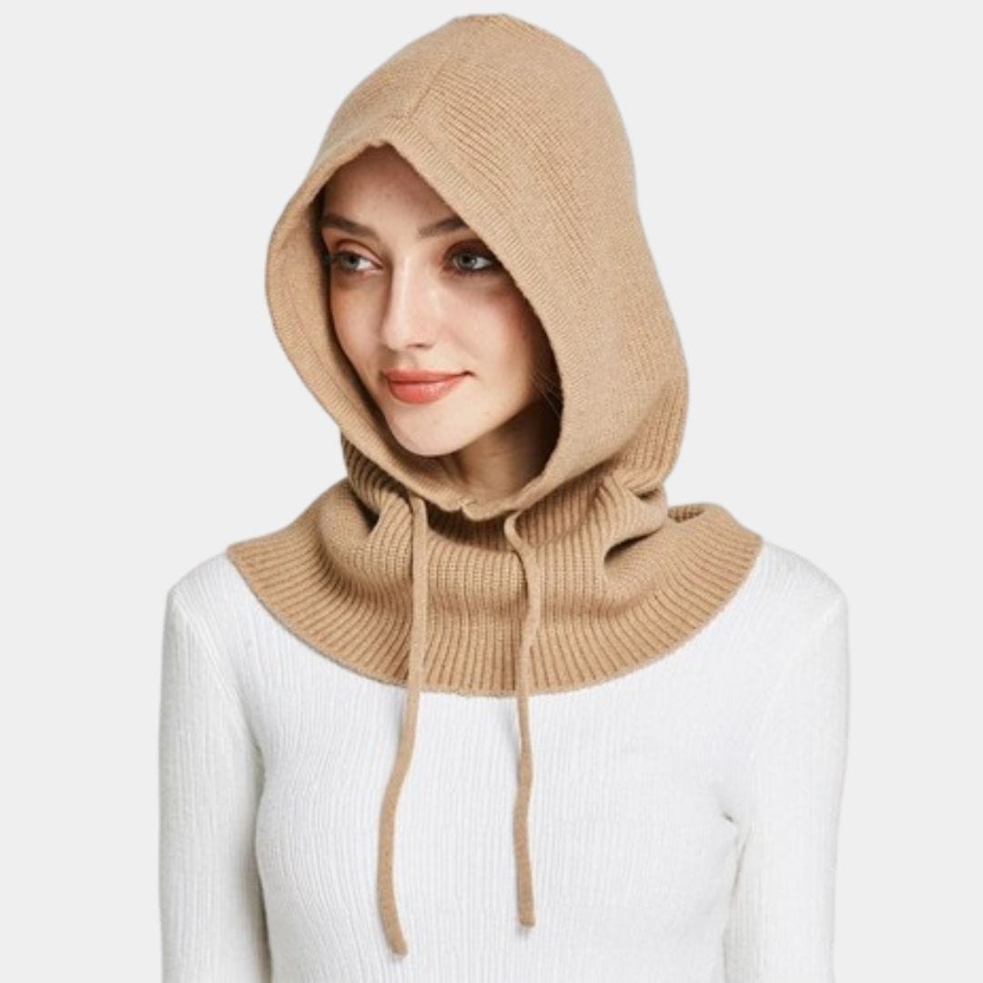 Cagoule Femme Cachemire Beige