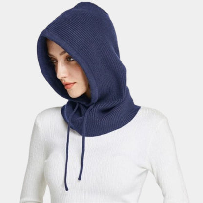 Cagoule Femme Cachemire Bleu Marine