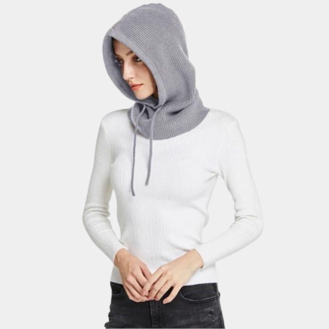 Cagoule Femme Cachemire Grise