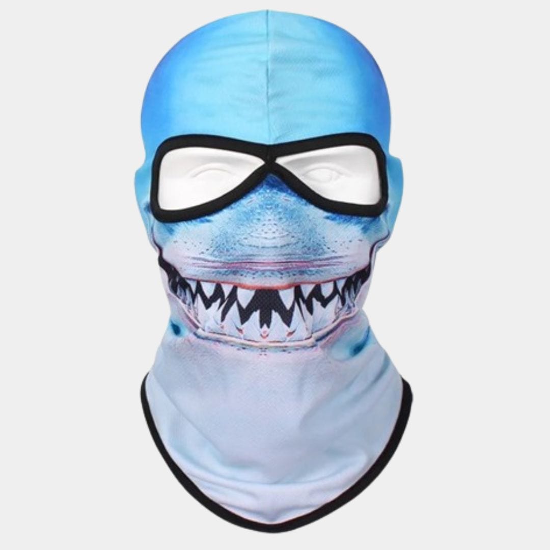 Cagoule Requin Grise et Bleue