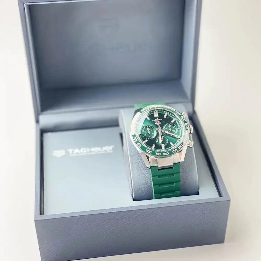 Carrera Chronograph 44mm Green - Passeport Cases