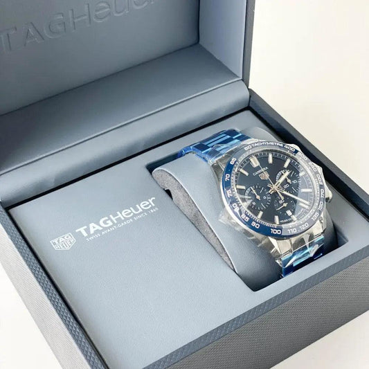 Carrera Chronograph Blau 44mm - Passeport Cases