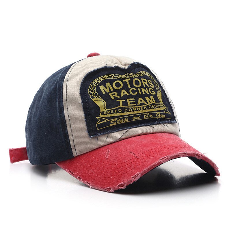 Casquette Motocross Vintage en Coton Adjustable