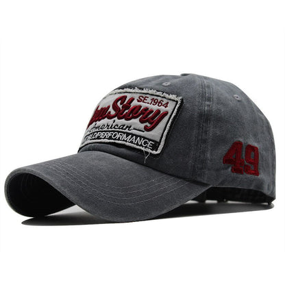 Casquette Vintage Baseball Ajustable en Coton