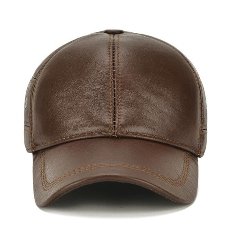 Casquette Vintage en Cuir Pour Homme