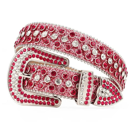 Ceinture strass rose - Passeport Cases