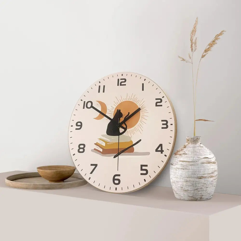 Chat Horloge - 30cm