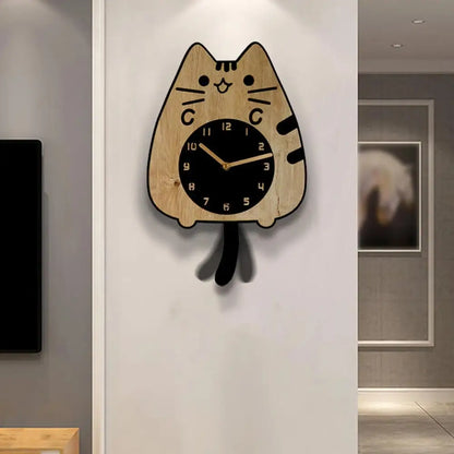 Chat Horloge Murale