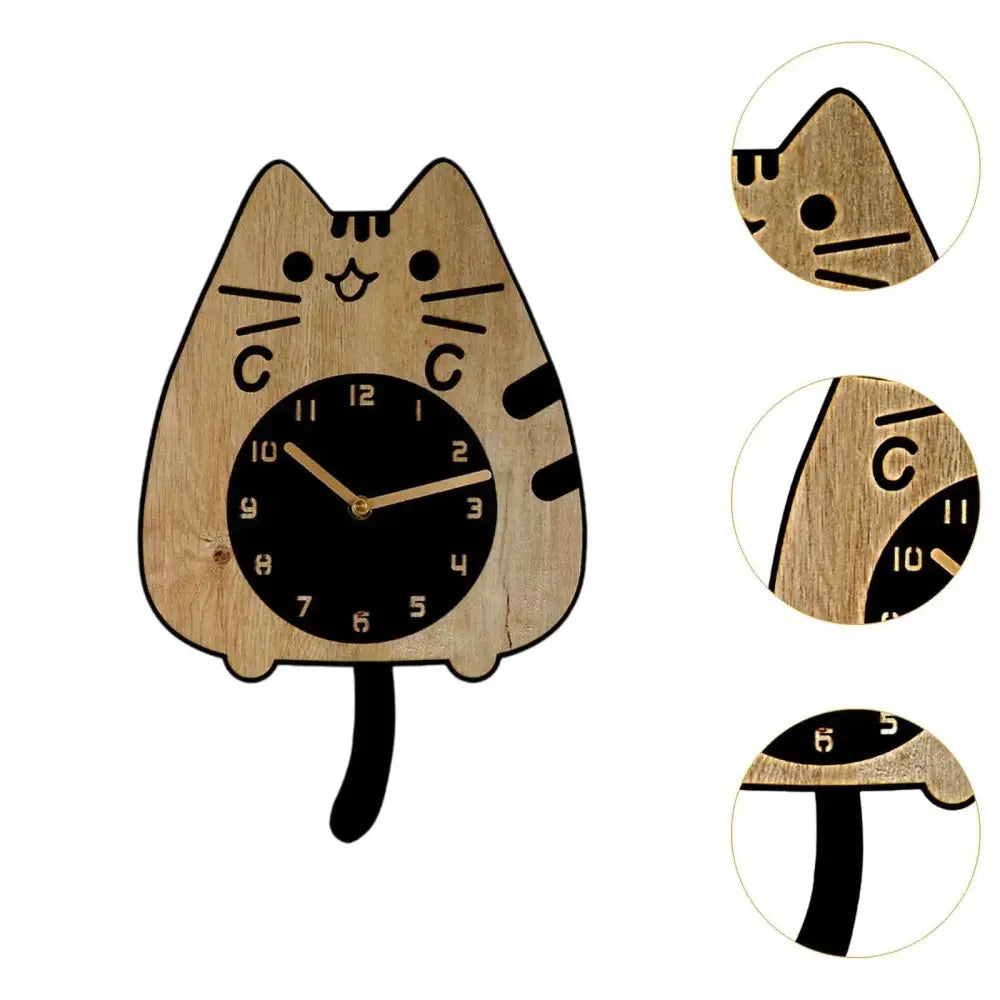 Chat Horloge Murale