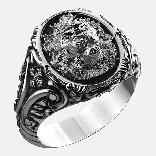 Chevalière bague lion argent brutale By Art Caribe - Passeport Cases