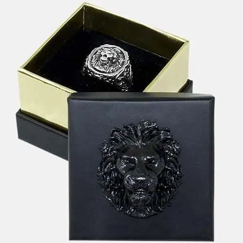 Chevalière bague lion argent brutale By Art Caribe - Passeport Cases