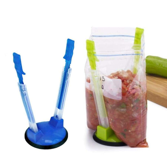 Clip Support Pratique pour Sacs Alimentaires - Gain de Temps en Cuisine