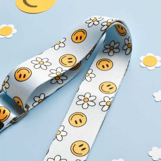 Anse Sacoche Ajustable Smiley Pawty Bleu - Cocopup London - Passeport Cases