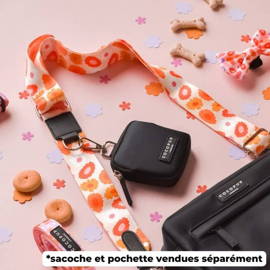 Anse Ajustable Fleurs Abstraites pour Sacoche Cocopup London - Passeport Cases