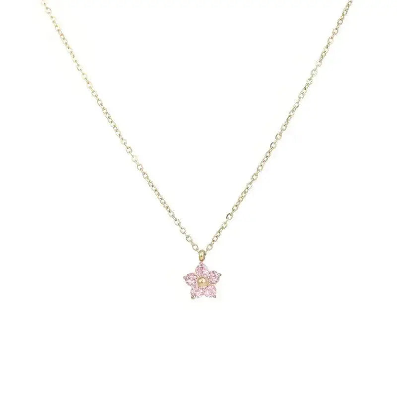 Collier Fleur Acier Inoxydable - Passeport Cases