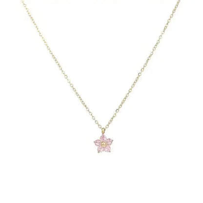 Collier Fleur Acier Inoxydable - Passeport Cases