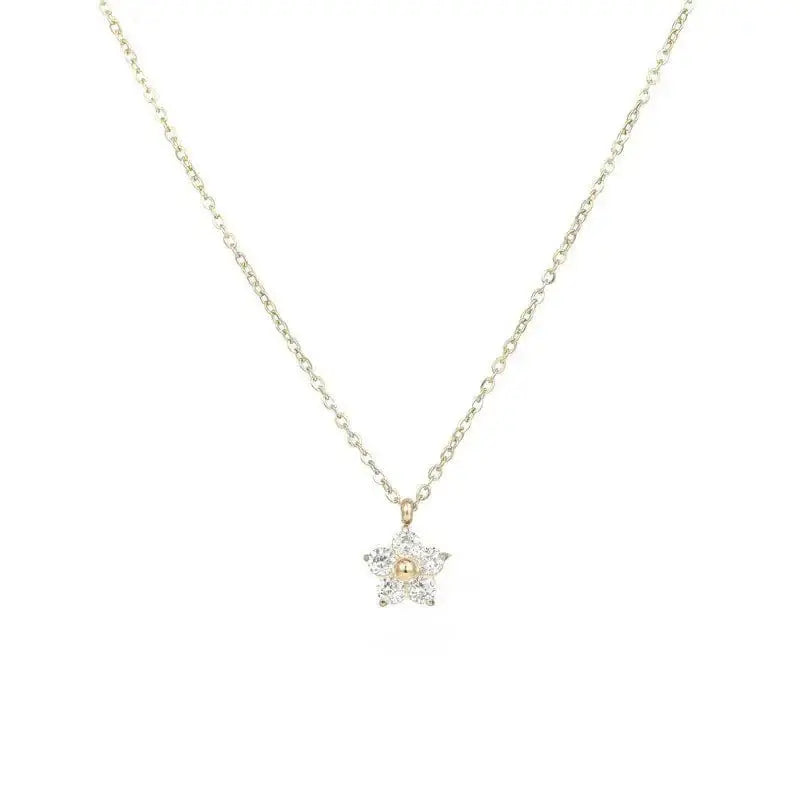 Collier Fleur Acier Inoxydable - Passeport Cases