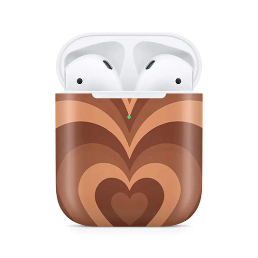 Coque AirPods Coeur Marron - Passeport Cases