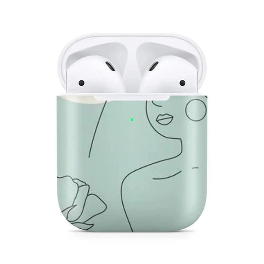 Coque AirPods Dessin Vert Pastel - Passeport Cases