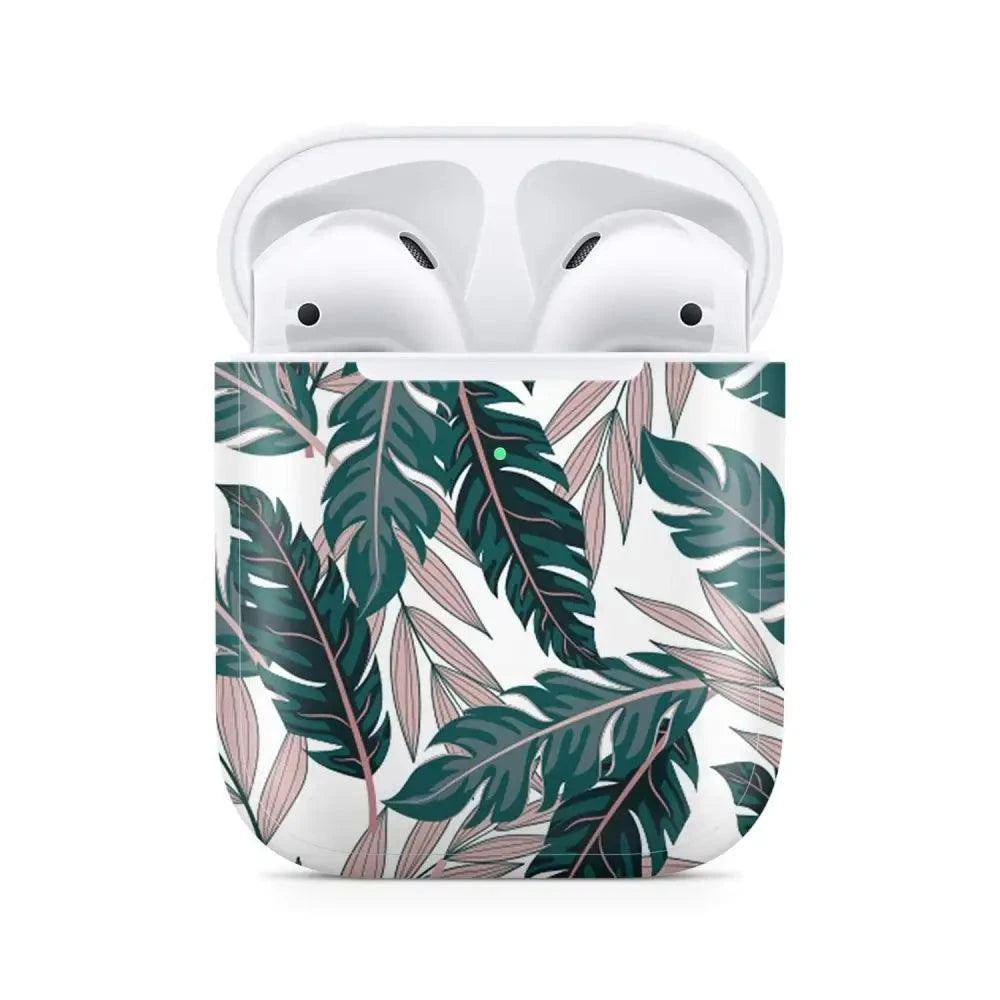 Coque AirPods Feuilles vertes - Passeport Cases