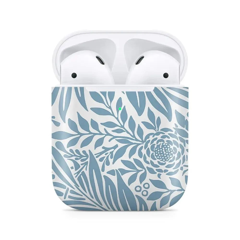 Coque AirPods Fleurs Bleues - Passeport Cases