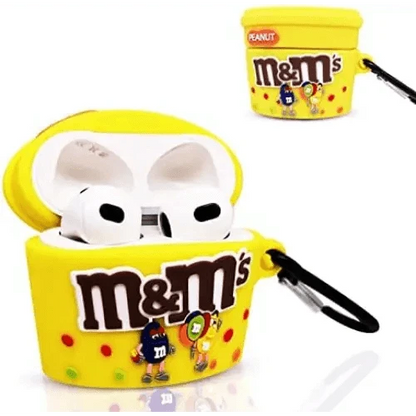 Coque AirPods M&M's Bleu et Jaune - Passeport Cases