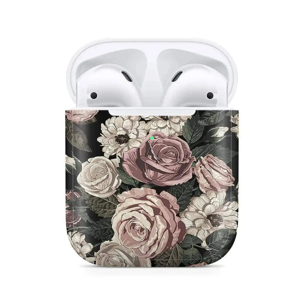 Coque AirPods Roses fleurs anciennes - Passeport Cases