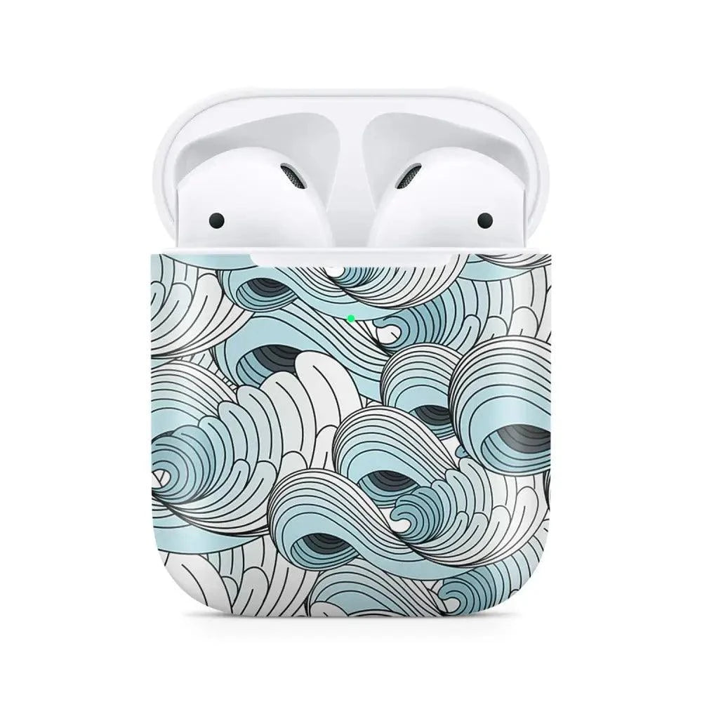 Coque AirPods Vagues abstraites - Passeport Cases