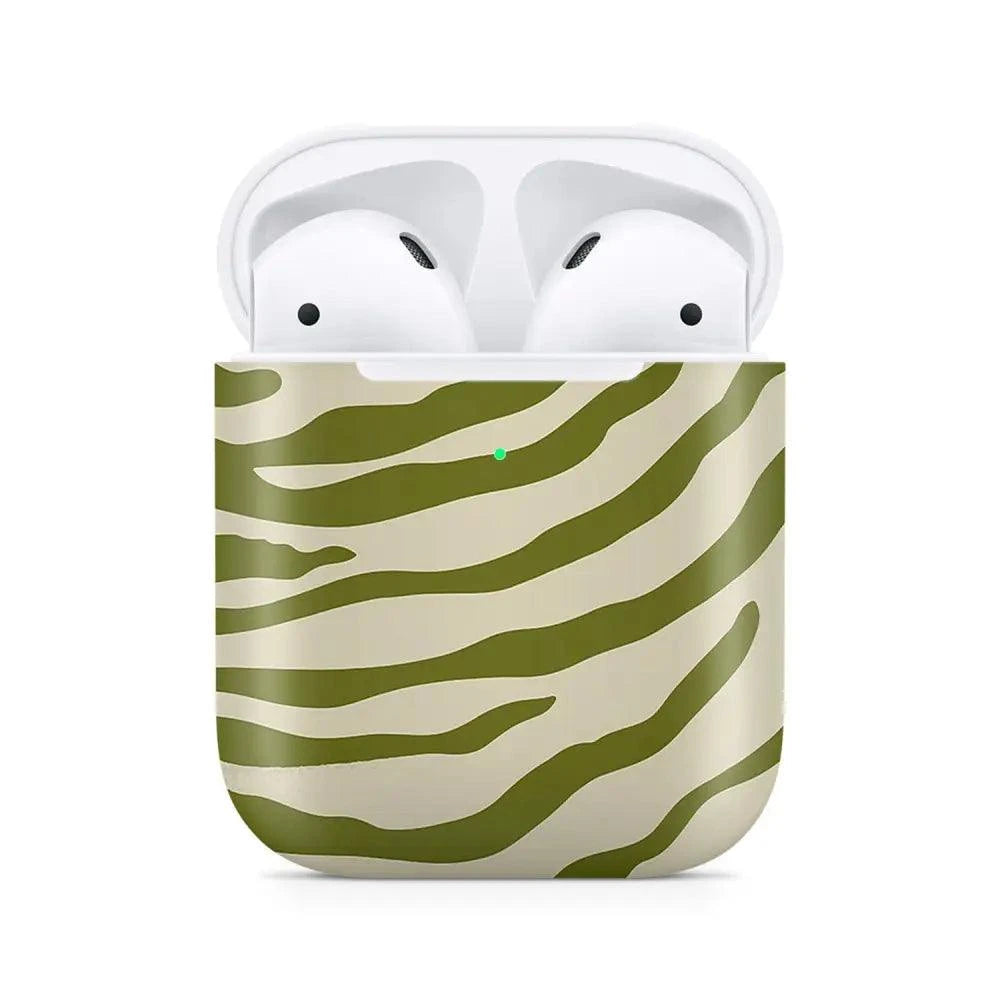 Coque AirPods Zèbre vert - Passeport Cases