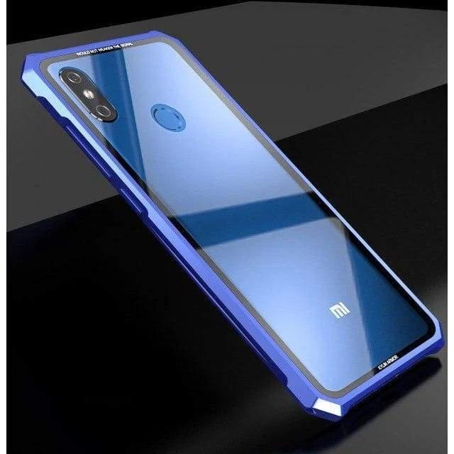 Coque Antichoc en verre trempé 9H très haute protection pour Xiaomi 8 - Bleu