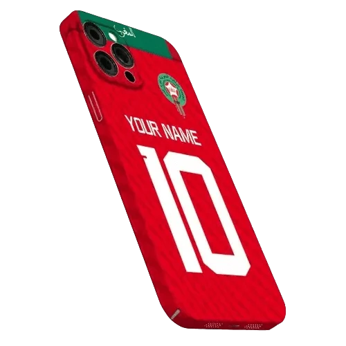 Coque de Football Personnalisée - Maroc (Domicile) - Passeport Cases