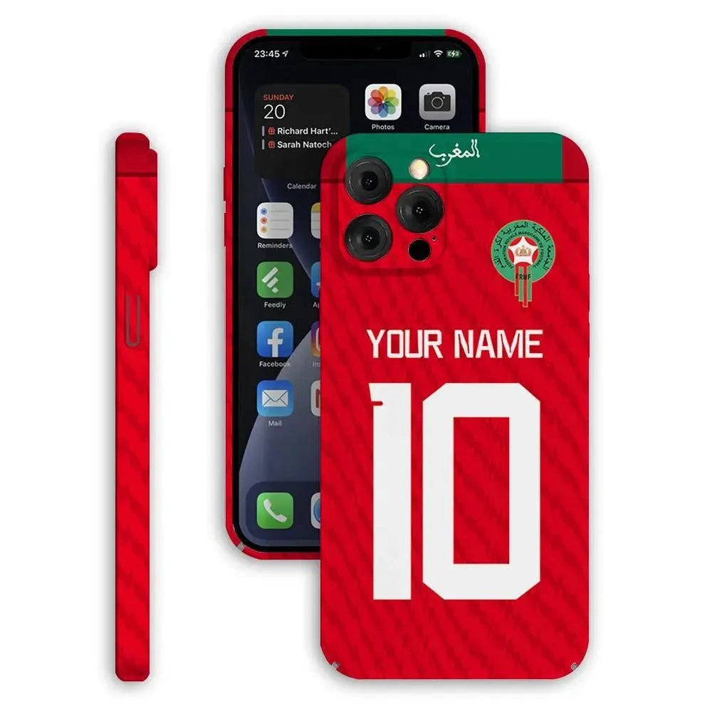 Coque de Football Personnalisée - Maroc (Domicile) - Passeport Cases