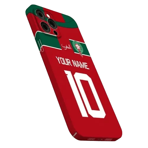 Coque de Football Personnalisée aux Couleurs du Maroc - Passeport Cases