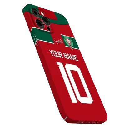 Coque de Football Personnalisée aux Couleurs du Maroc - Passeport Cases