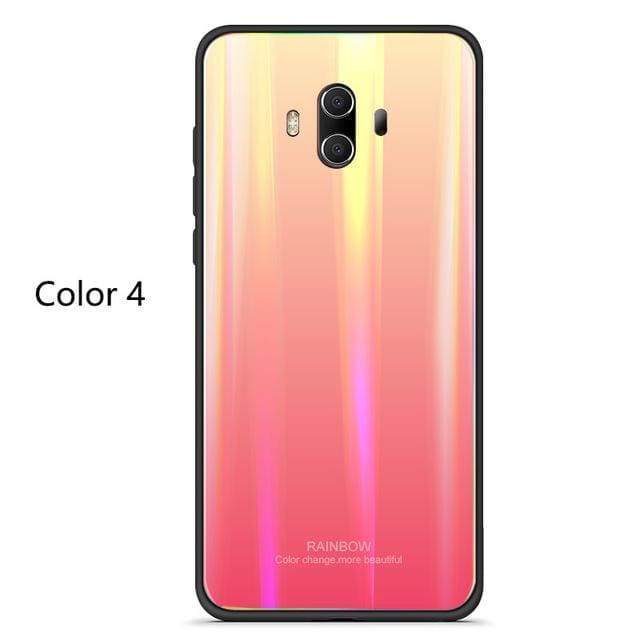 Coque en verre trempé de luxe Arc-En-Ciel pour Huawei - Huawei P20 / Rose 2 Arc En Ciel - Fitted Cases