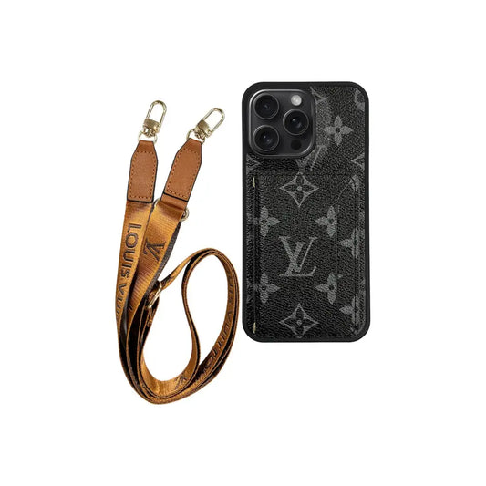 Coque louis vuitton avec porte carte à bandoullière - Iphone 11