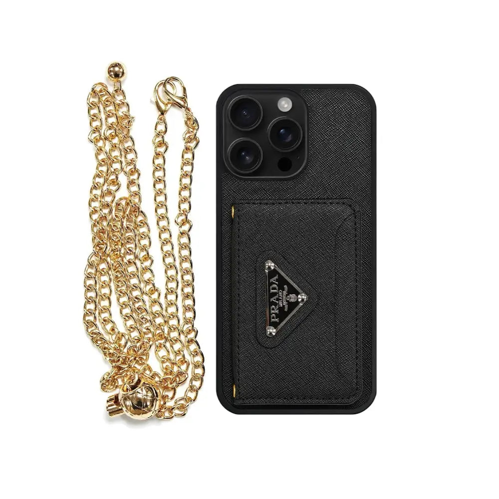 Coque Prada bandoulière + Porte carte - Iphone 11