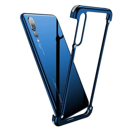 Coque Protection Antichoc En Métal pour Huawei - Huawei P20 / Bleu - Fitted Cases