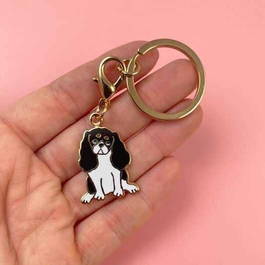 King Charles Cavalier Multifunction Key Rabbet with dog medal - Cuckoo Suzette