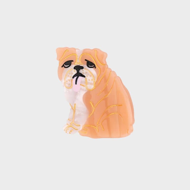 Bartette originale a forma di un bulldog inglese - Accessorio per capelli di Cuckoo Suzette