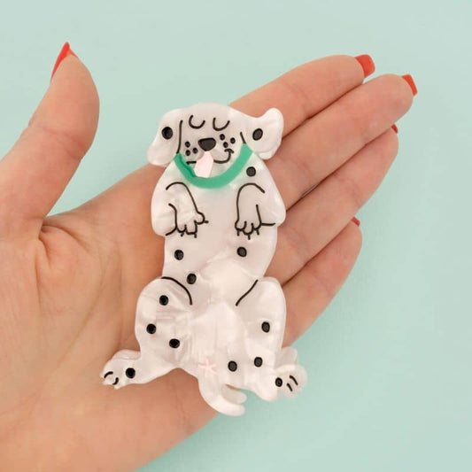 Original dalmatian -shaped hair clips - eco -responsible accessory by cuckoo suzette