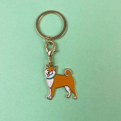 Shiba Keychain Medal med gyllene detaljer - 2 i 1 Coucou Suzette -tillbehör