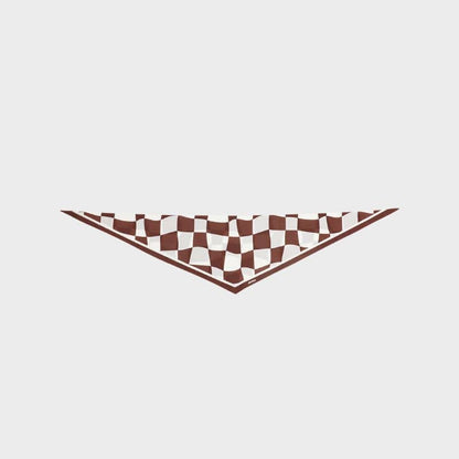 Bandana för hund - Checkmate Brown "Hershey"